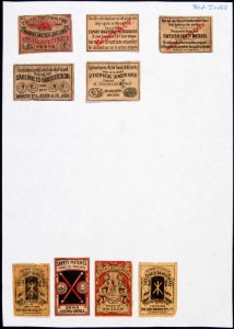 Collectie NMvWereldculturen, TM-6477-117, Etiketten van luciferdoosjes, 1900-1949