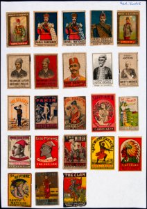Collectie NMvWereldculturen, TM-6477-153, Etiketten van luciferdoosjes, 1900-1949