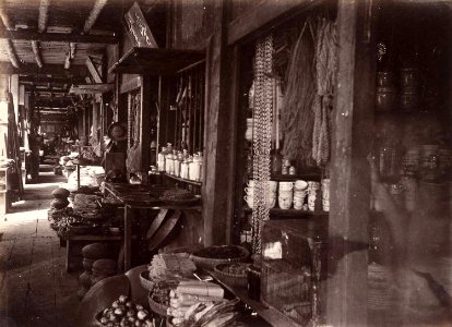 Collectie NMvWereldculturen, TM-60007707, Foto, 'Chinese winkels, Bindjai', fotograaf onbekend, 1875-1900 photo