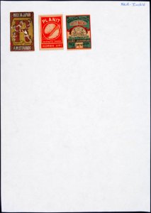 Collectie NMvWereldculturen, TM-6477-183, Etiketten van luciferdoosjes, 1900-1949