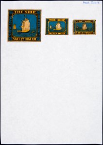 Collectie NMvWereldculturen, TM-6477-173, Etiketten van luciferdoosjes, 1900-1949