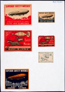 Collectie NMvWereldculturen, TM-6477-160, Etiketten van luciferdoosjes, 1900-1949