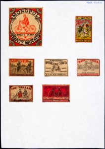 Collectie NMvWereldculturen, TM-6477-164, Etiketten van luciferdoosjes, 1900-1949