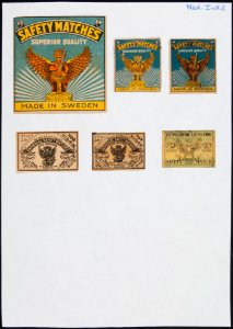 Collectie NMvWereldculturen, TM-6477-21, Etiketten van luciferdoosjes, 1900-1949