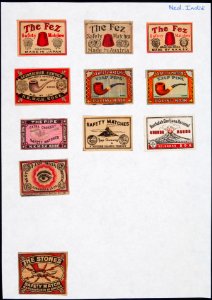 Collectie NMvWereldculturen, TM-6477-186, Etiketten van luciferdoosjes, 1900-1949