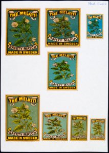 Collectie NMvWereldculturen, TM-6477-3, Etiketten van luciferdoosjes, 1900-1949