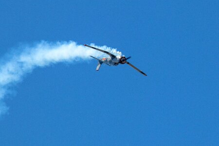 Airplane wing flying photo