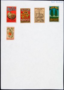 Collectie NMvWereldculturen, TM-6477-12, Etiketten van luciferdoosjes, 1900-1949