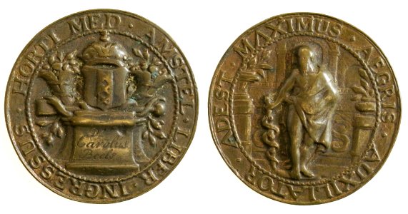 Collegium Medicum toegangspenning Hortus Medicus t.n.v. dr. Carolus Beels, objectnr 1232