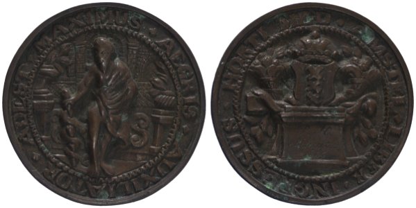 Collegium Medicum toegangspenning Hortus Medicus t.n.v. P.H. Schultz, 1809, objectnr PA 37