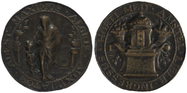 Collegium Medicum toegangspenning Hortus Medicus t.n.v. Lambertus Zegerius, 1747 (aanstelling als apothekersleerling), objectnr PA 43