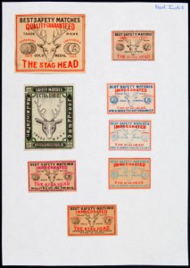 Collectie NMvWereldculturen, TM-6477-41, Etiketten van luciferdoosjes, 1900-1949