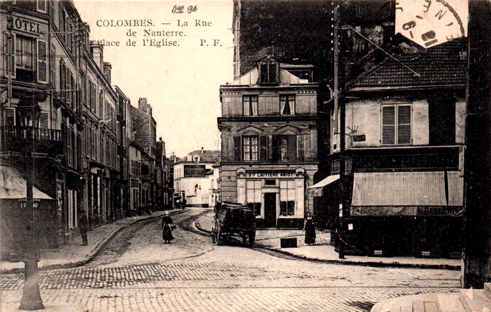 Colombes.Rue de Nanterre.Place de l'Église