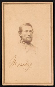 Colonel John S. Mosby of Co. D, 1st Virginia Cavalry Regiment, Stuart's Staff, and 43rd Virginia Cavalry Battalion in uniform) - Vannerson & Jones, photographers, etc. nos. 188 & 77 Main LCCN2016646122