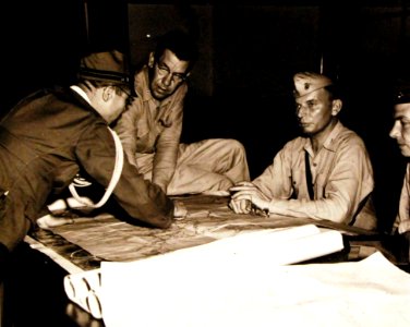 Colonel Wensinger receives Japanese surrender in Sasebo, Japan 1945