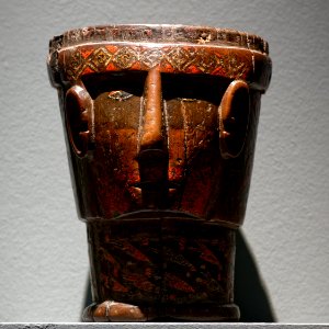 Colonial period kero cup Soleil de nuit lot58 n1
