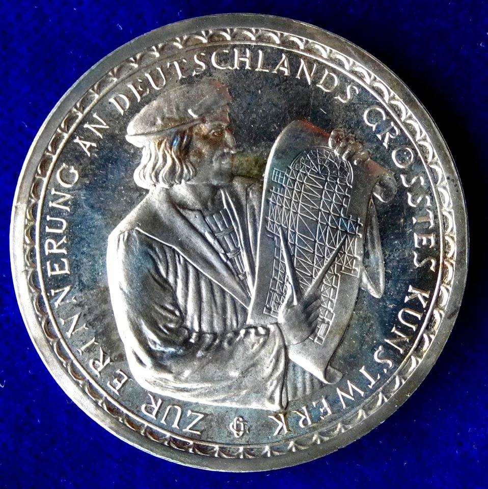 Cologne Cathedral Medal 680th Anniversary 1928 of Construction Start by Meister Gerhard in 1248, reverse