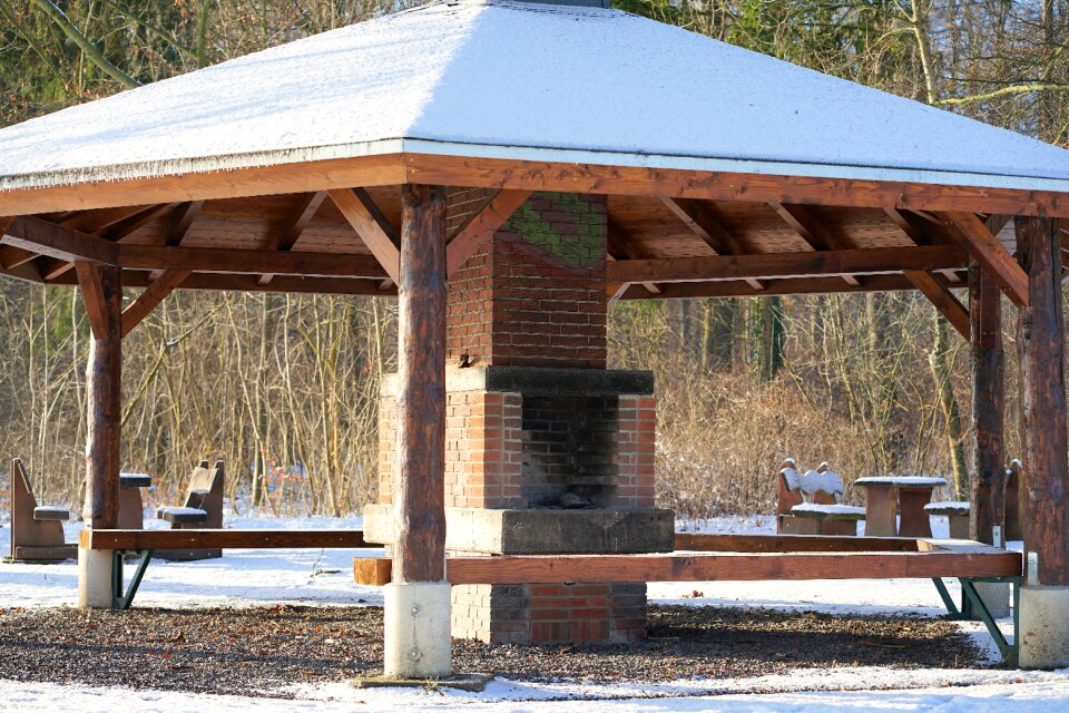 Barbecue area forest leisure