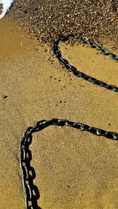 Chain link beach anchor chain photo