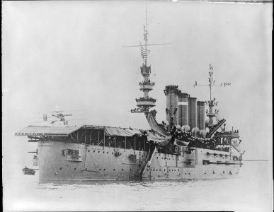 Colorado (Armored Cruiser 7), renamed the Pueblo. Port side, underway, 09-1907