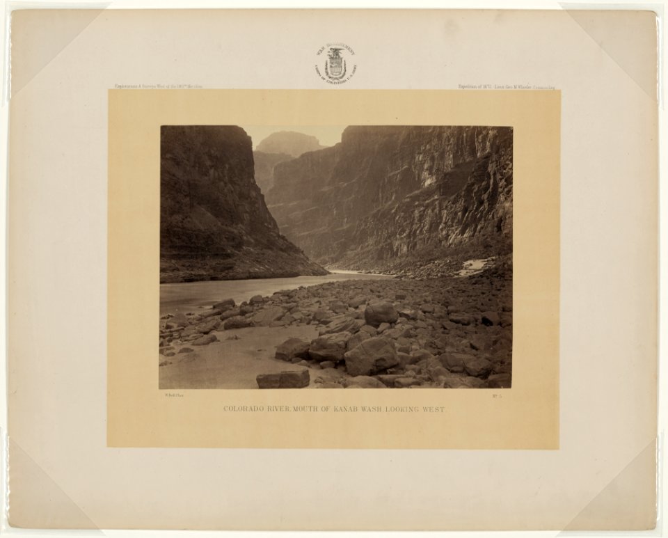 Colorado River, mouth of Kanab Wash, looking West - W. Bell, phot. LCCN2007682545