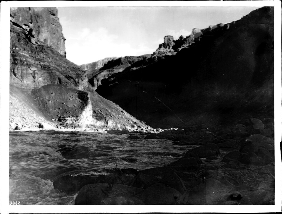 Colorado River, from the Hance Trail, Grand Canyon, looking east, 1900-1930 (CHS-3062)