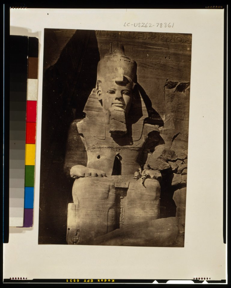 Colossel figure at Abou Simbel, Nubia - Frith. LCCN00652611