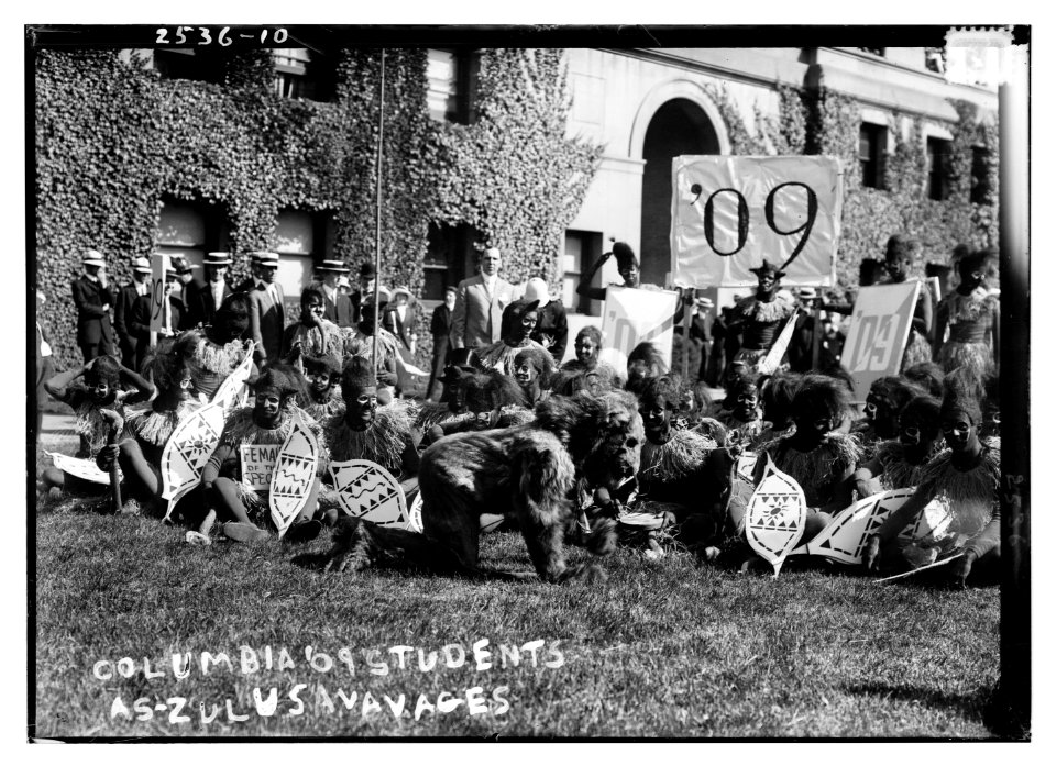 Columbia '09 students as Zulu savavages (i.e. savages) LCCN2014691586