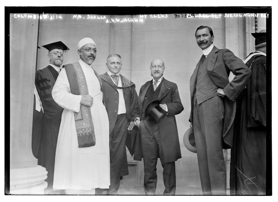 Columbia - Mr. Dhalla, H.Y. Clews, Djelal Munif Bey and A.V.W. Jackson LCCN2014696143