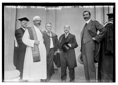 Columbia - Mr. Dhalla, H.Y. Clews, Djelal Munif Bey and A.V.W. Jackson LCCN2014696143