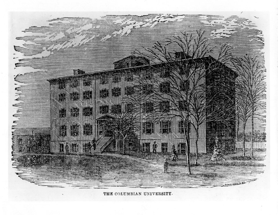 Columbian College Building (engraving) - The George Washington University
