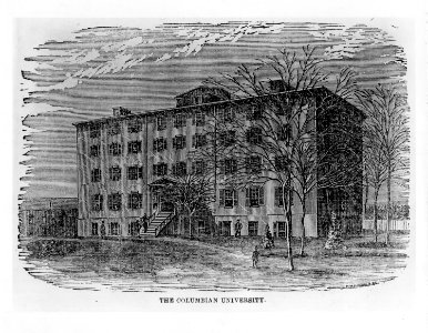 Columbian College Building (engraving) - The George Washington University