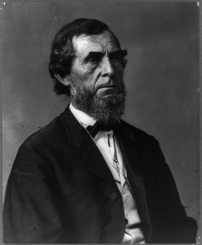 Columbus Delano, 1809-1896, half length portrait, facing right