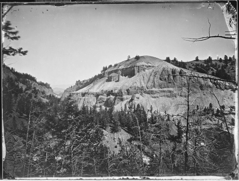 Column Rocks, on the east bank of the Yellowstone - NARA - 516688