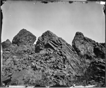 COLUMNAR BASALT, MOUTH OF GRAND WASH, COLORADO RIVER - NARA - 524191 photo