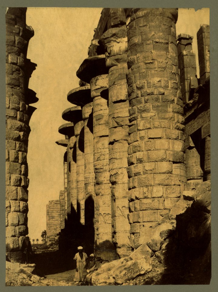 Columns at Karnak (Thebes), Egypt) - A. Beato LCCN2003690010