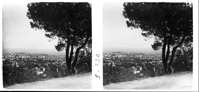 Col·legi dels jesuïtes i vista de Barcelona