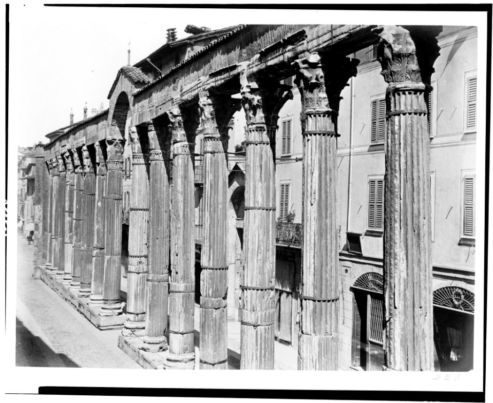 Columns of San Lorenzo. Part of Roman temple of Hercules LCCN91732151