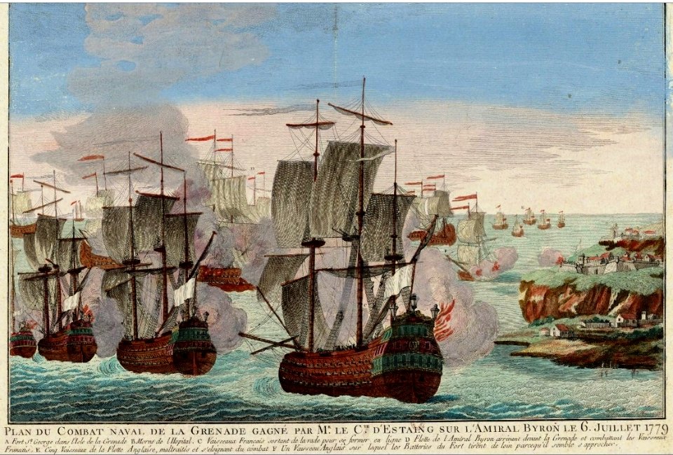 Combat naval devant la Grenade 6 juillet 1779 victoire de d Estaing