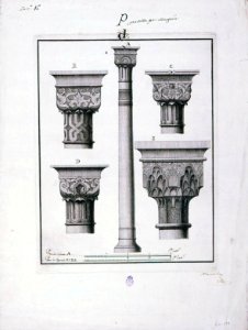 Columna y capiteles de la Alhambra