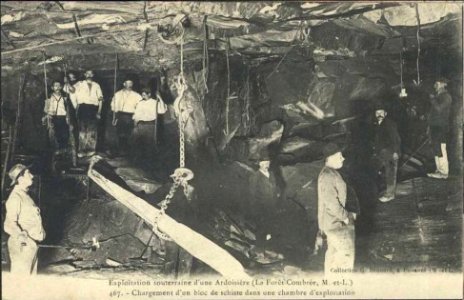 Combrée Mine ardoise exploitation souterraine