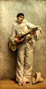 Comerre-Pierrot jouant de la mandoline-Musée de Gap