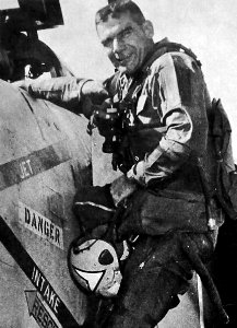 Commander Alexander G.B. Grosvenor, U.S. Navy, aboard USS Ranger (CVA-61), circa in 1968