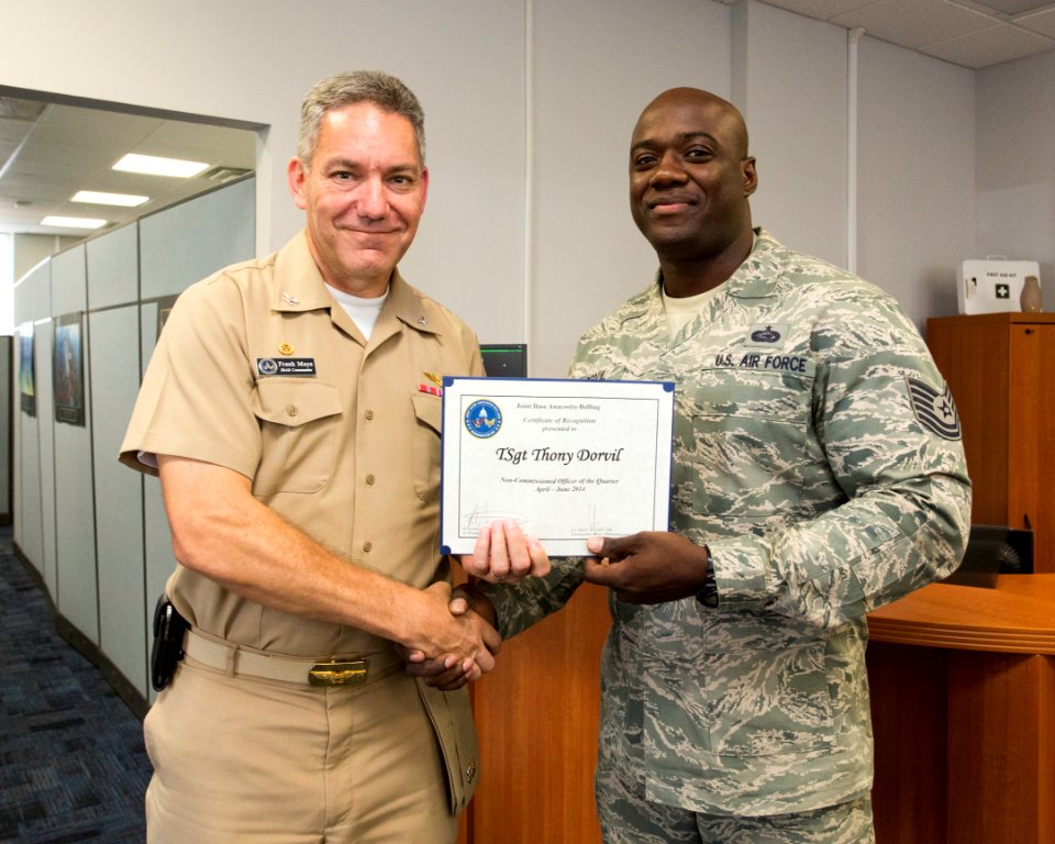 Commander of Joint Base Anacostia-Bolling recognizes quarterly award winners for April to June 2014 period 140915-N-WY366-009