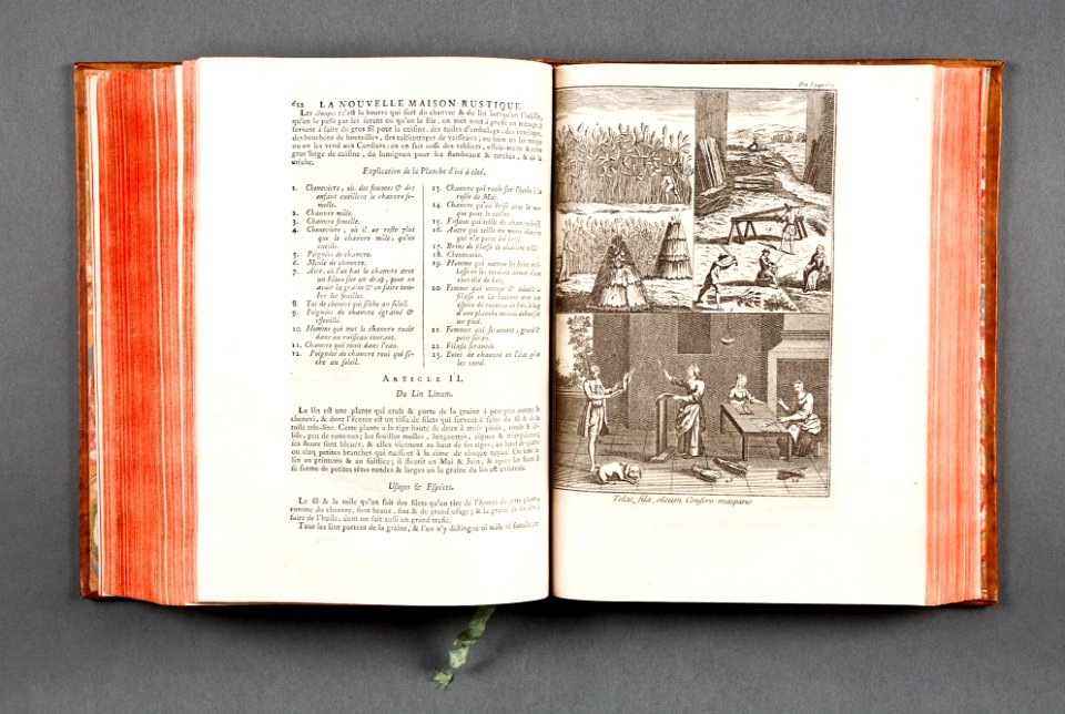 Bok La nouvelle maison rustique, ou économie generale de tous les biens de campagne från 1762 - Skoklosters slott - 86155