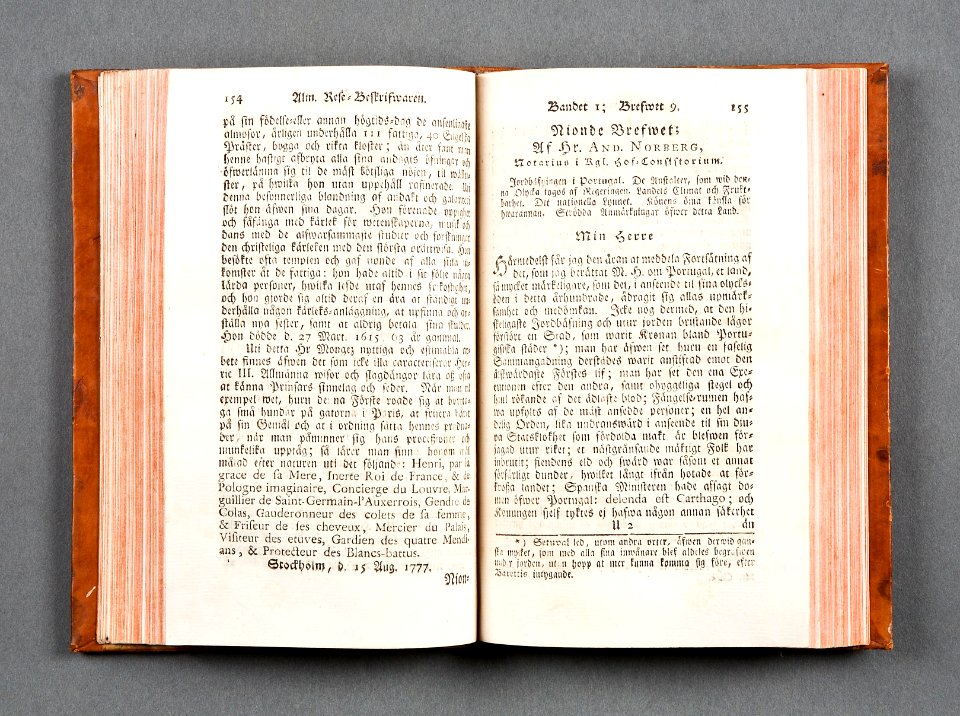 Boken Almänna Rese-Beskrifvaren eller sammandrag af de nyaste och bästa rese-beskrifningar av Anders Norberg - Skoklosters slott - 86149