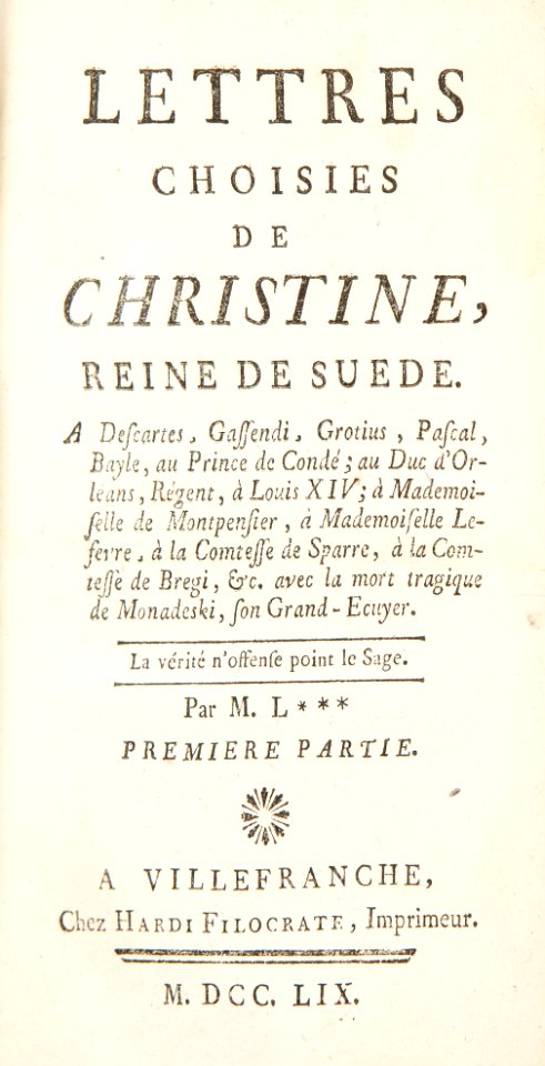 Bok om drottning Kristina baserad på brev - Skoklosters slott - 91433