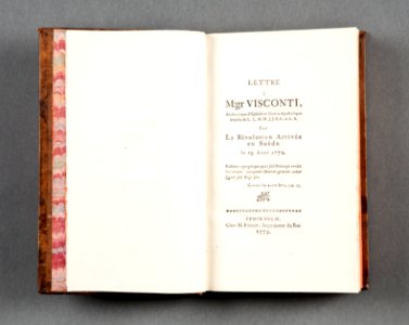 Boken Lettre à Mgr Visconti - Skoklosters slott - 86147