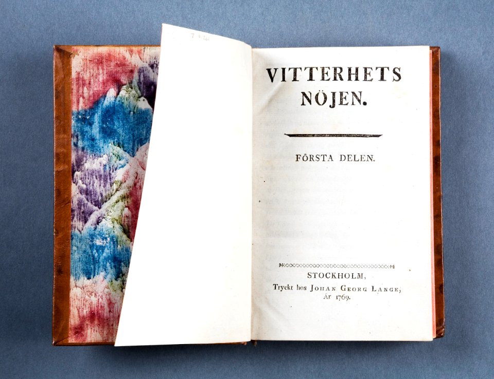 Boken Vitterhetsnöjen från 1769-1781 - Skoklosters slott - 86182
