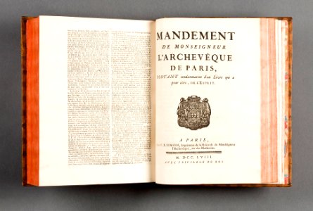 Boken Mandement de monseigneur l'archevêque de Paris - Skoklosters slott - 86178